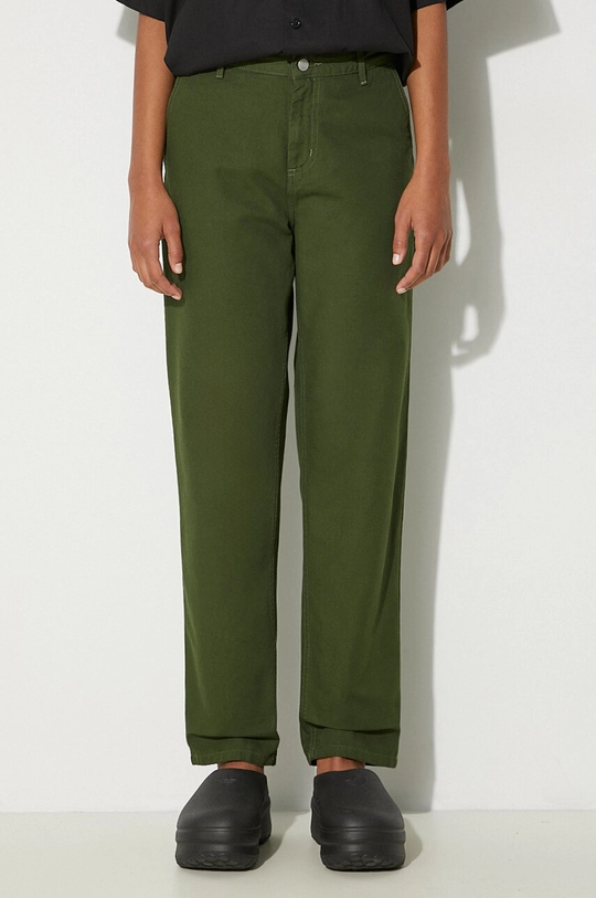 Bavlněné kalhoty Carhartt WIP Pierce Pant I033140.2BR02 zelená AW24