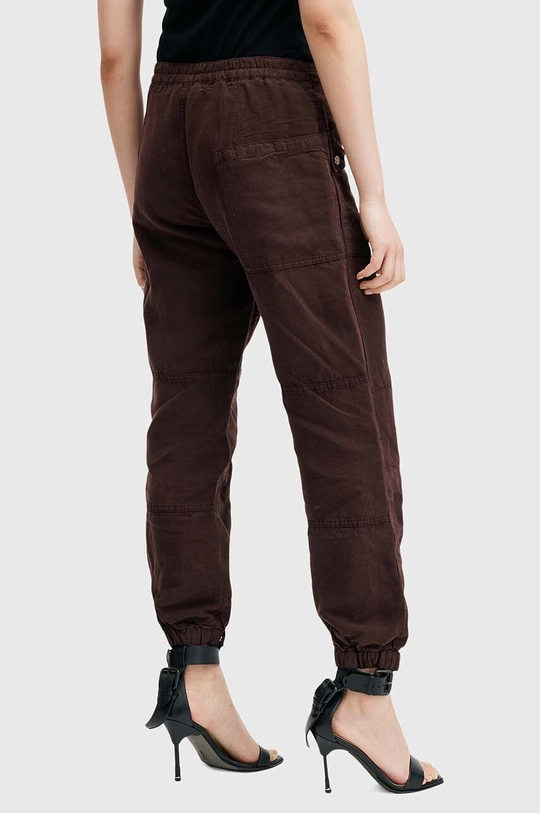 AllSaints pantaloni din in VAL burgundia W016TB