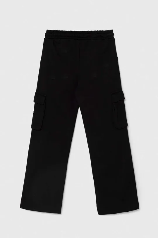 Παιδικό βαμβακερό παντελόνι Guess μαύρο