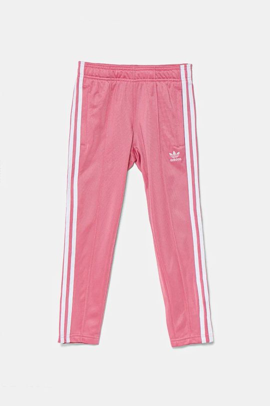 Дитячі спортивні штани adidas Originals SST TP OPEN HEM IY4032 рожевий AW24