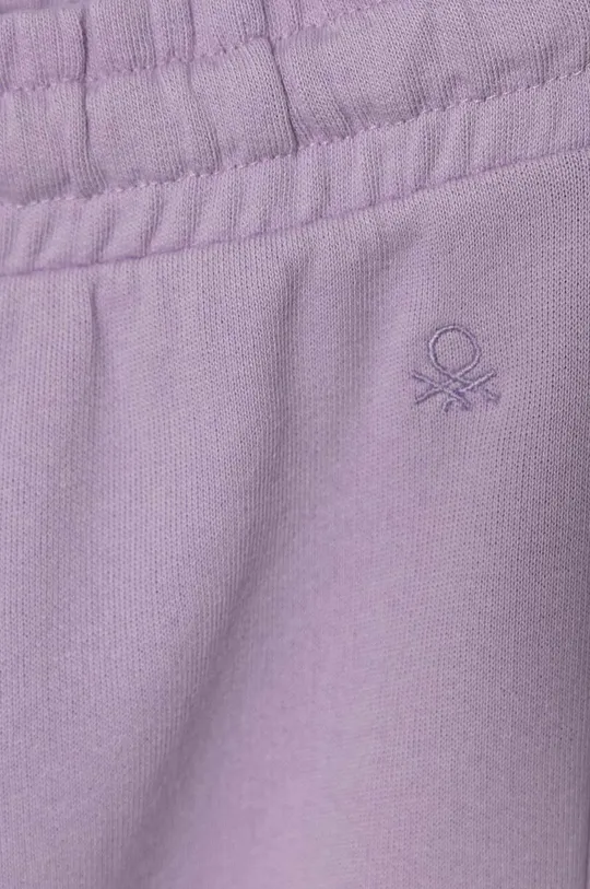 Девочка Детские хлопковые штаны United Colors of Benetton 3J68CF02H.G.G.Seasonal фиолетовой