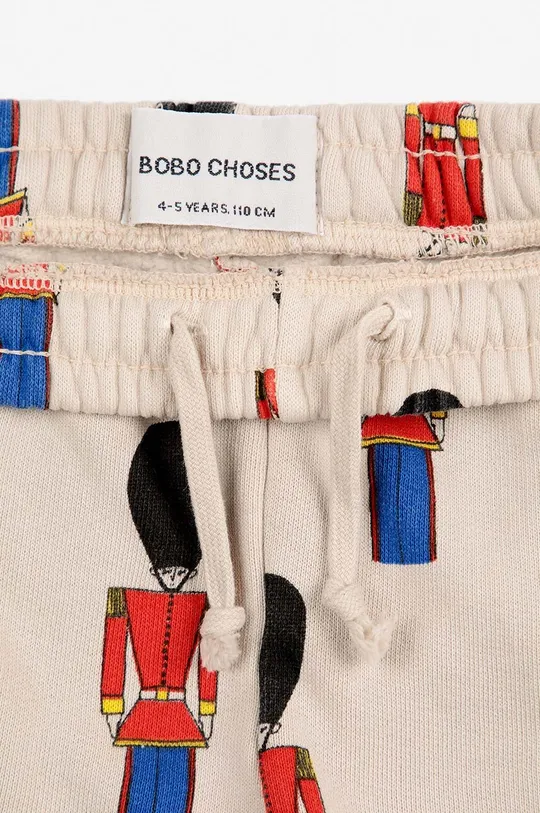 Детски памучен спортен панталон Bobo Choses Little Tin Soldier 224AC079 бежов