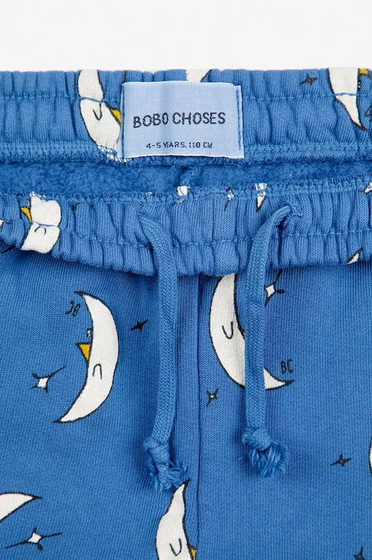 Дитячі бавовняні штани Bobo Choses Beneath The Moon 224AC080 блакитний