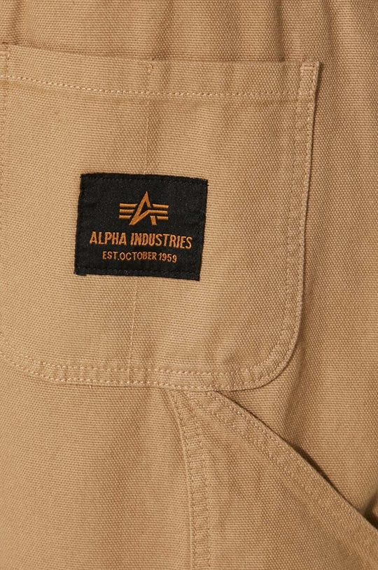 Pamučne hlače Alpha Industries Carpenter Pant 148202 bež