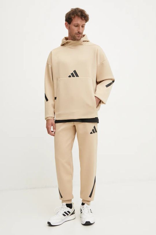 adidas pantaloni della tuta ZNE JE7539 beige NC24