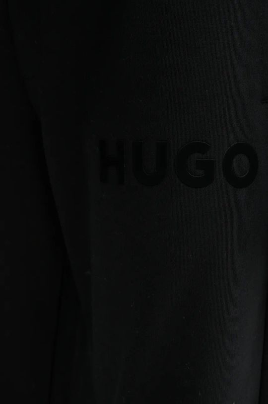 Βαμβακερό παντελόνι HUGO μαύρο 50529110