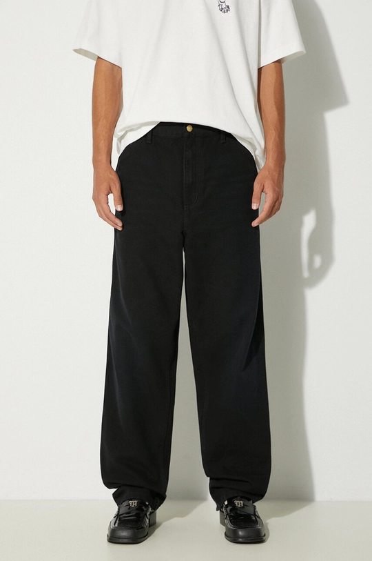 Хлопковые брюки Carhartt WIP Simple Pant гладкий чёрный I031220.893K