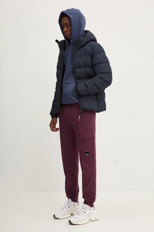 C.P. Company pantaloni de trening din bumbac Diagonal Raised Fleece Cargo Sweatpants 17CMSP017A005086W violet AW24