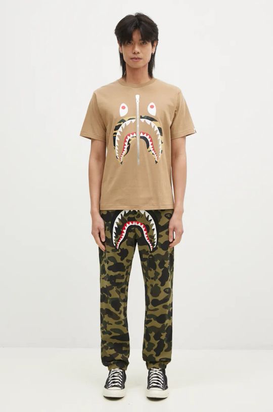 Бавовняні спортивні штани A Bathing Ape 1ST CAMO SHARK 1K80152008 зелений