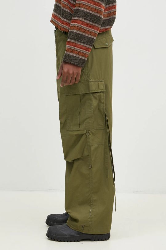 Бавовняні штани Maharishi Original Cargo Snopants Loose 5300.OLIVE зелений AW24