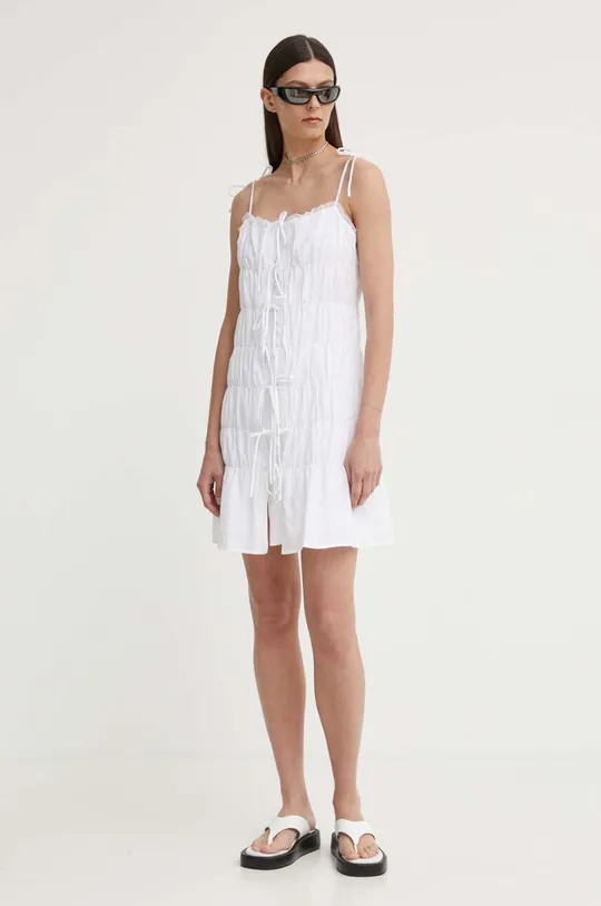 Βαμβακερό φόρεμα Résumé BernadetteRS Short Dress λευκό