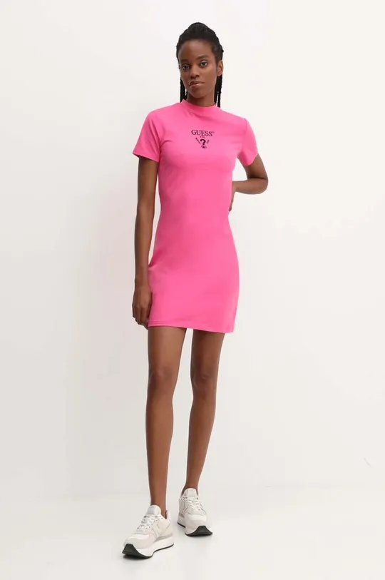 Φόρεμα Guess COLETTE ροζ