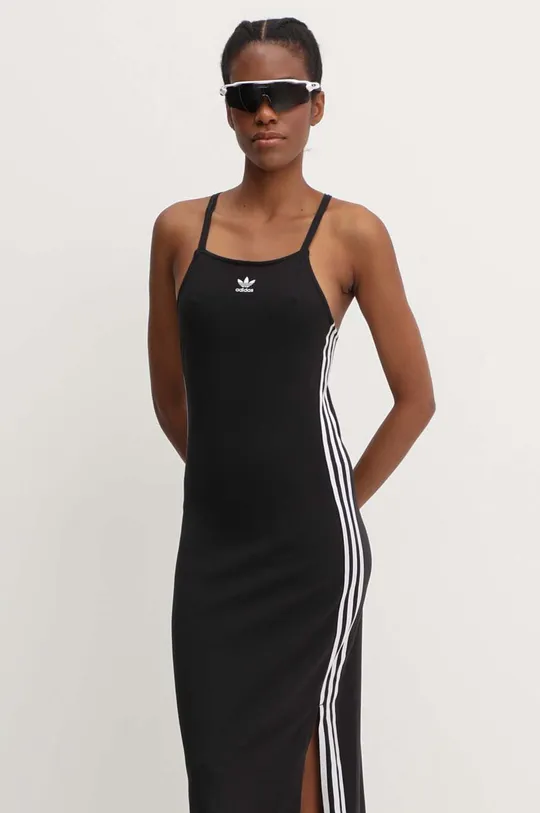 Φόρεμα adidas Originals 3-Stripes μαύρο
