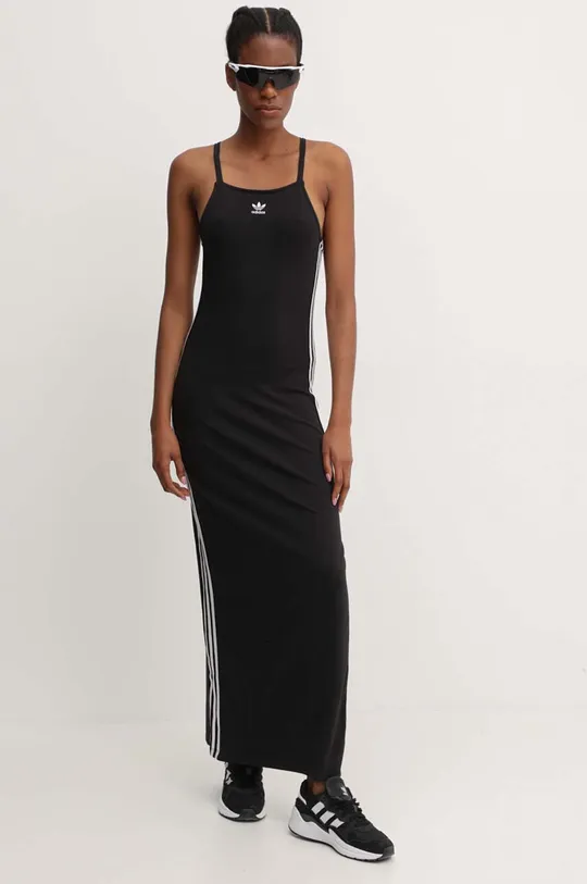 μαύρο Φόρεμα adidas Originals 3-Stripes