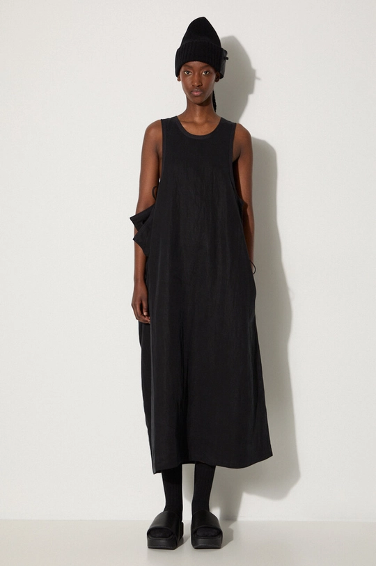 Haljina Y-3 Twill Dress oversize crna IW7468