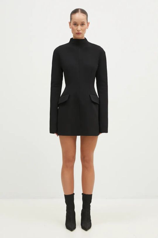 Sportmax wool blend dress Tefrite12 mini black 2422226014600