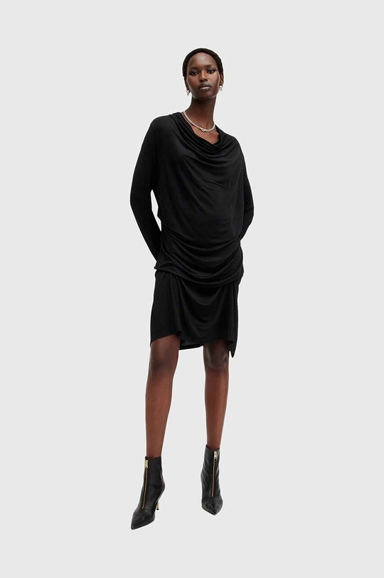 AllSaints rochie AMEI DRESS W022DB negru