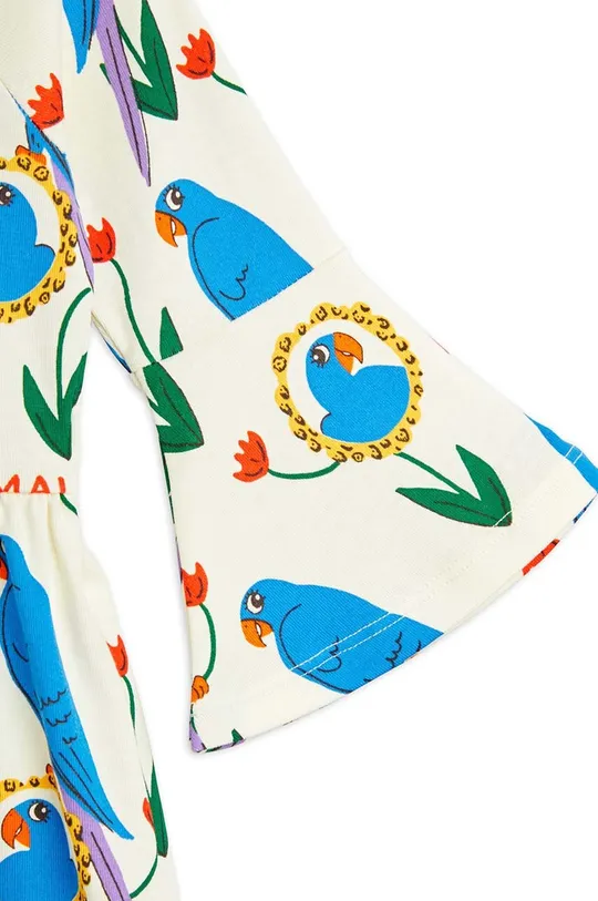 Dievčenské bavlnené šaty Mini Rodini Parrots 100 % Organická bavlna