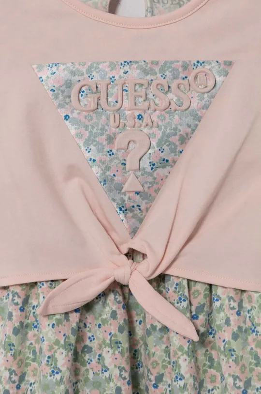 Παιδικό φόρεμα Guess 95% Βαμβάκι, 5% Σπαντέξ