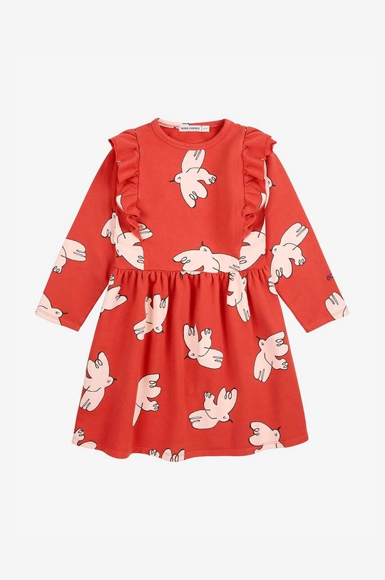 Детска рокля Bobo Choses Freedom Bird 224AC108 червен AW24