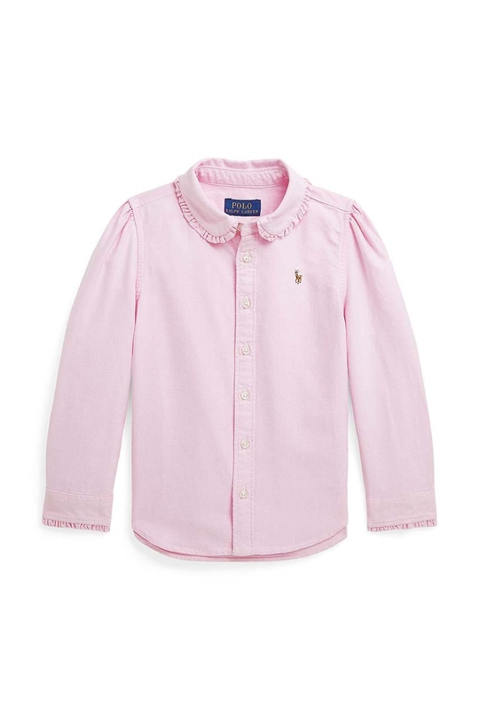 Polo Ralph Lauren camasa de bumbac pentru copii lung roz 312929954002