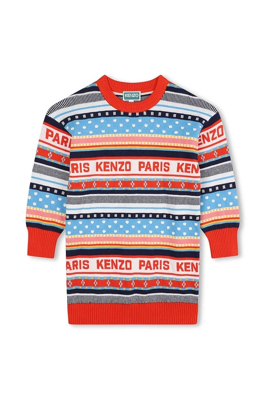 Otroška obleka Kenzo Kids K60686. pisana AW24