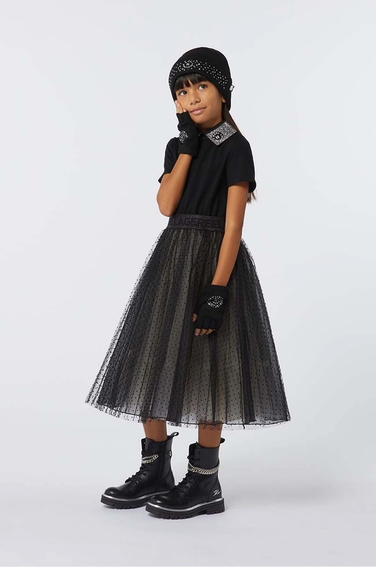 Karl Lagerfeld vestito bambina semplice nero Z30194.102.108