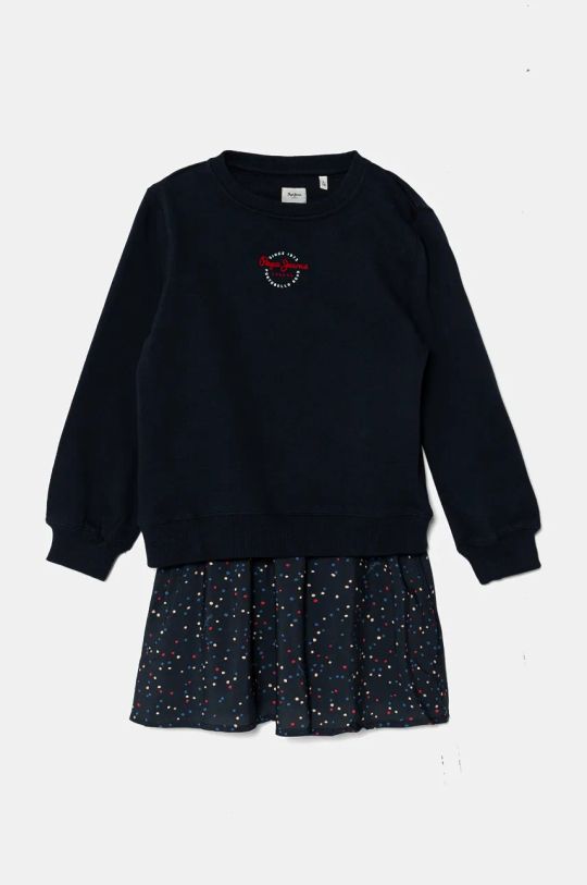 Pepe Jeans vestito bambina TILDA sovrastampa blu navy PG951678