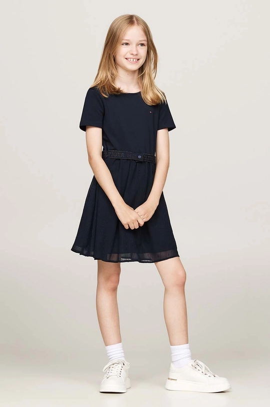 Tommy Hilfiger rochie fete mini bleumarin KG0KG08197.9BYH.104.122