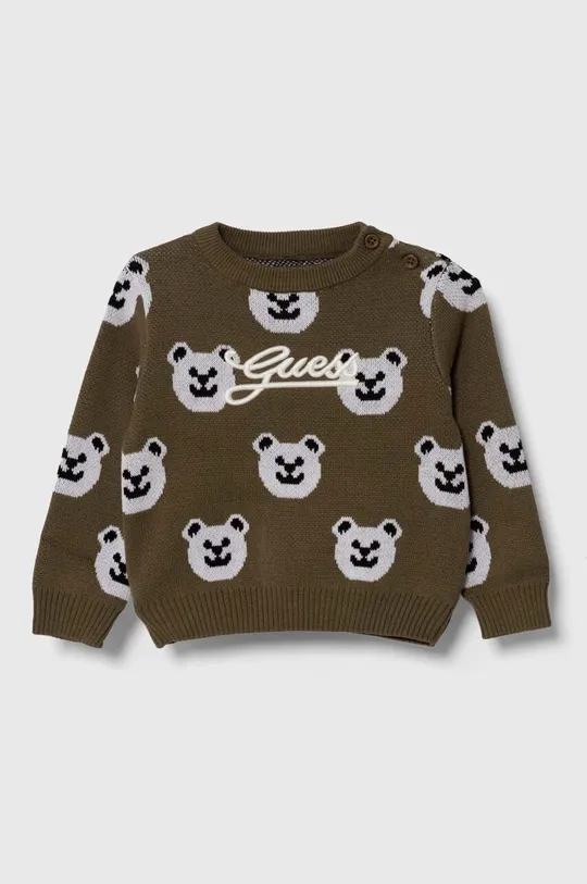 зелёный Хлопковый свитер для младенцев Guess Для мальчиков