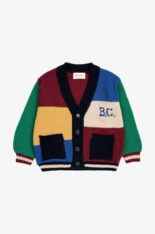 Bobo Choses kardigan z domieszką wełny dziecięcy 224AC121 multicolor AW24