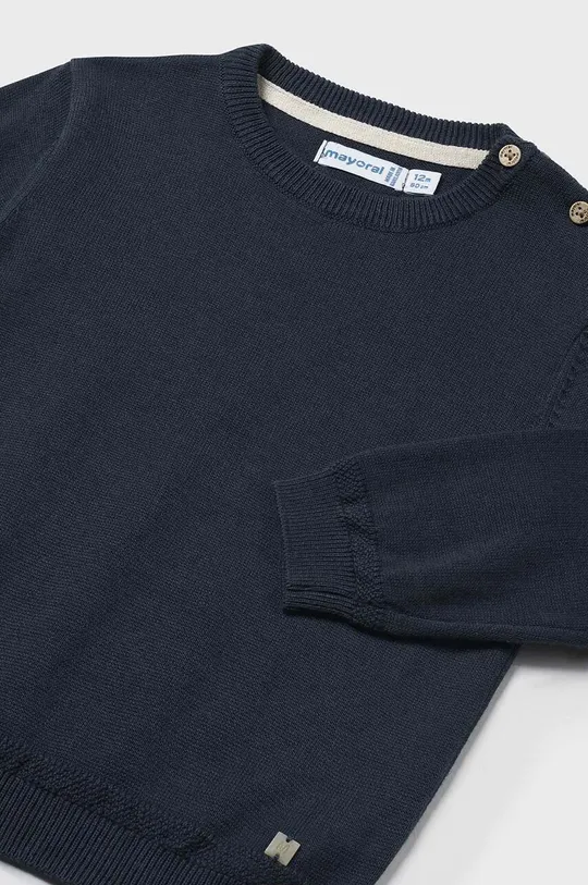 Хлопковый свитер для младенцев Mayoral 309.3F.Baby.9BYH тёмно-синий AW24