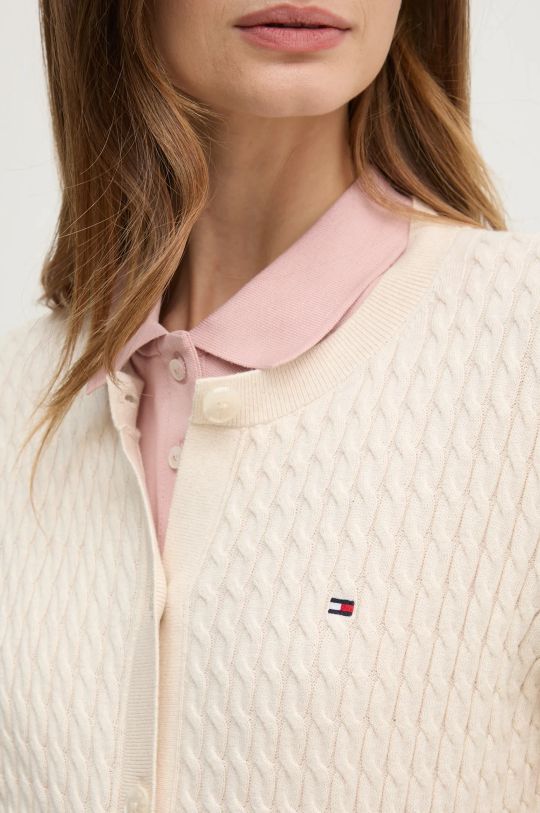 Bombažna jopica Tommy Hilfiger WW0WW43329 bež