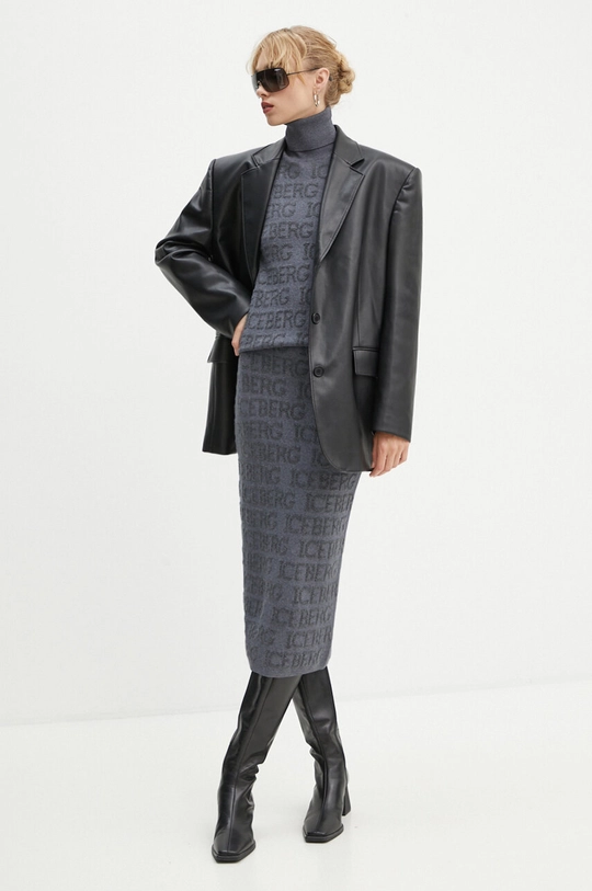 Iceberg maglione in lana A003.9030 grigio AW24