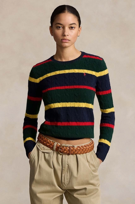 Polo Ralph Lauren sweter wełniany okrągły multicolor 211941588