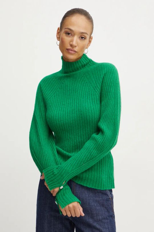 Liu Jo maglione in misto lana a lupetto verde WF4361.MA57P