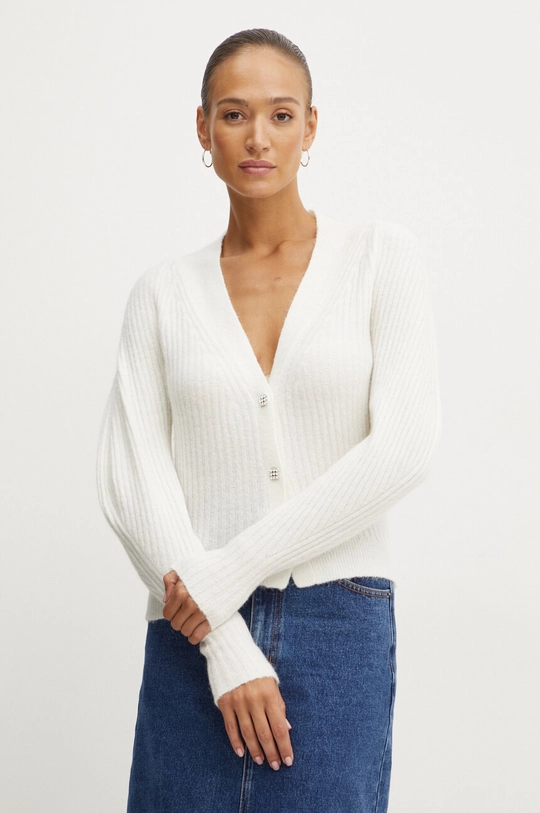 Liu Jo cardigan din amestec de lana uni bej WF4362.MA57P