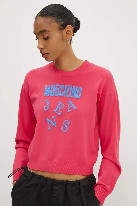 różowy Moschino Jeans sweter Damski