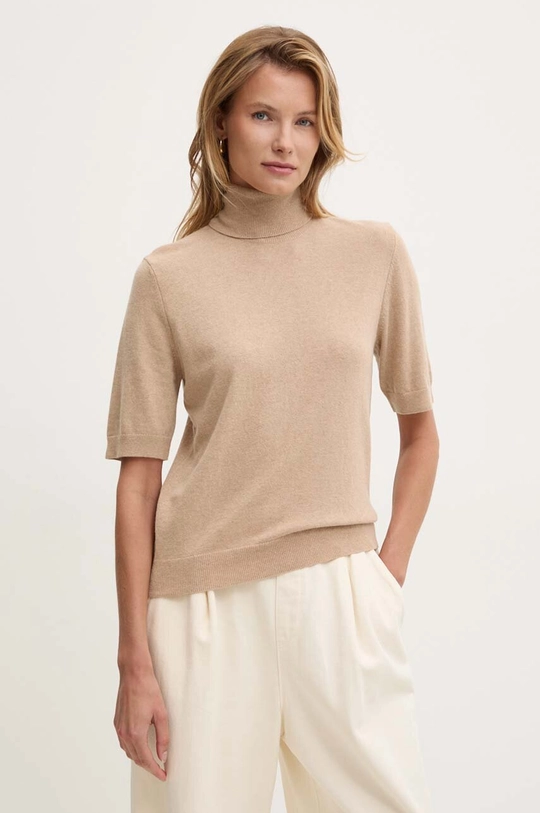 United Colors of Benetton sweter z domieszką wełny beżowy 1035D2036