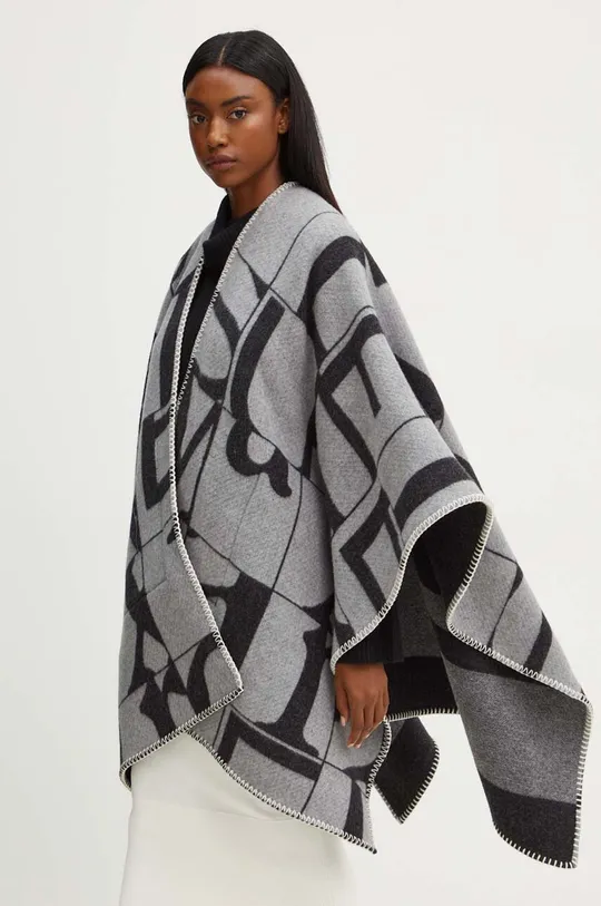 Max Mara Leisure poncho de lana 2426736038600 gri AW24