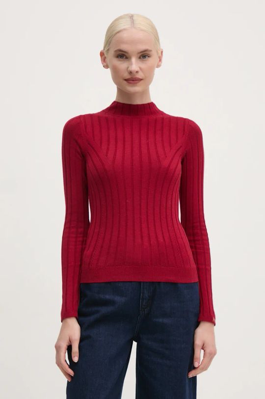 Sveter Pepe Jeans IZABEL TURTLENECK V výstrih červená PL702224