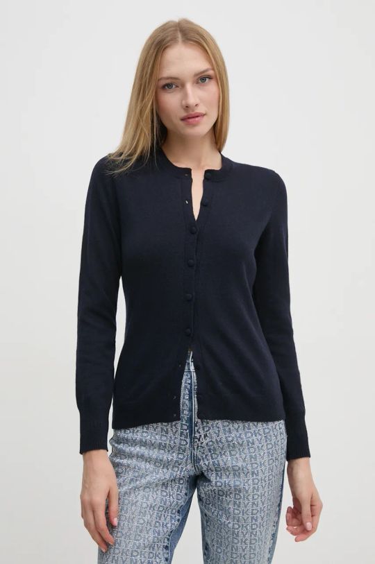 Sisley cardigan din amestec de lana uni bleumarin 102HM5237