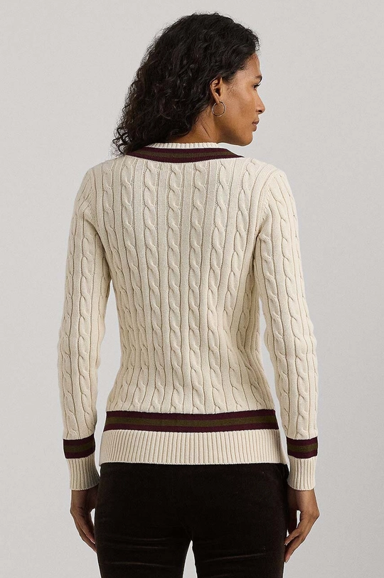 Lauren Ralph Lauren sweter bawełniany 200951624 beżowy AW24