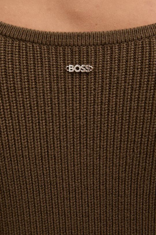 Шерстяной свитер BOSS 50523738 коричневый