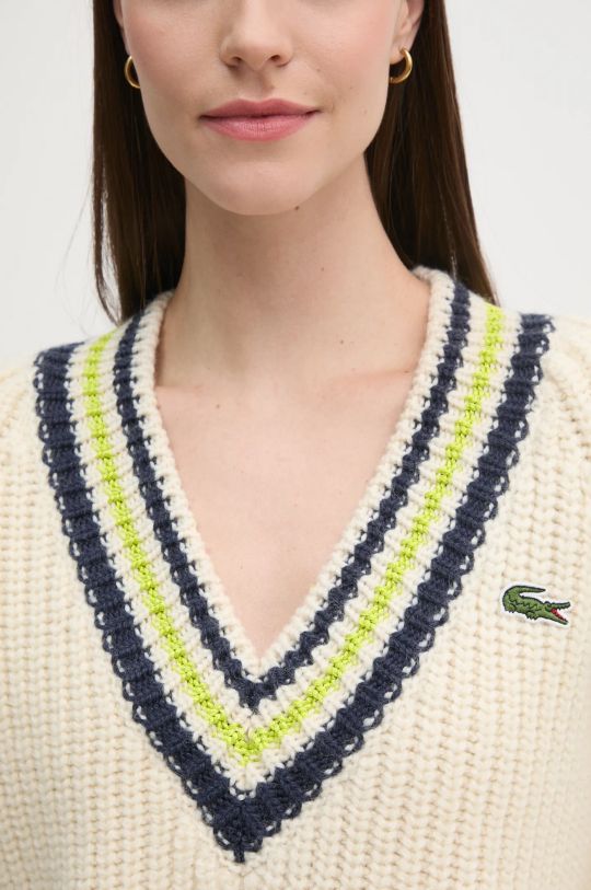 Lacoste pulover de lana AF2563 bej