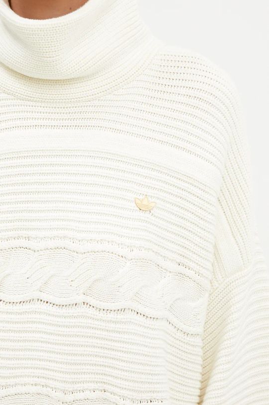 adidas Originals maglione in cotone OS Turtleneck beige IX0965