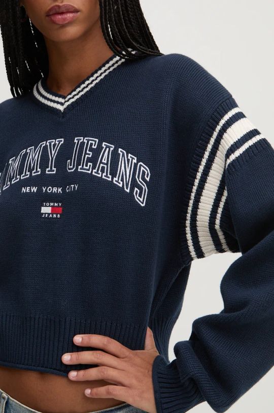 Bavlněný svetr Tommy Jeans DW0DW18692 námořnická modř