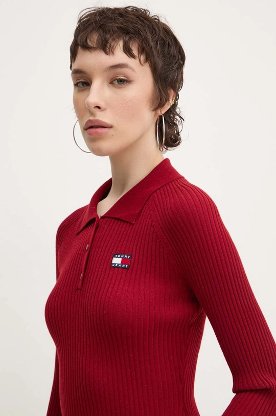 Светр Tommy Jeans бордо DW0DW19803