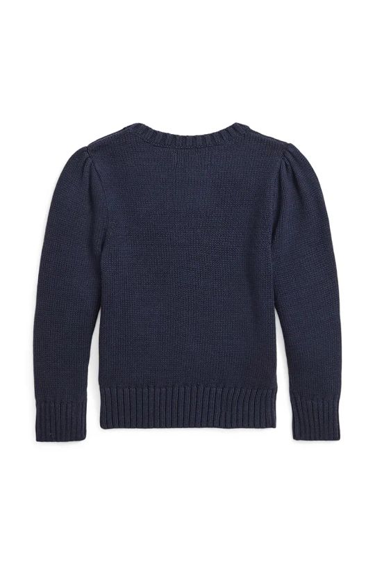 Dziewczynka Polo Ralph Lauren sweter bawełniany dziecięcy 312951750001 granatowy