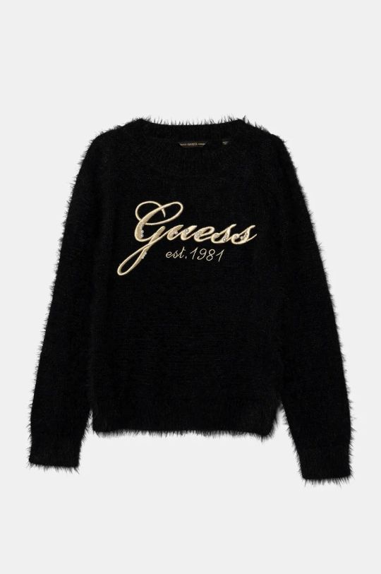 Guess sweter dziecięcy aplikacja czarny J4BR07.Z3K20.9BYH